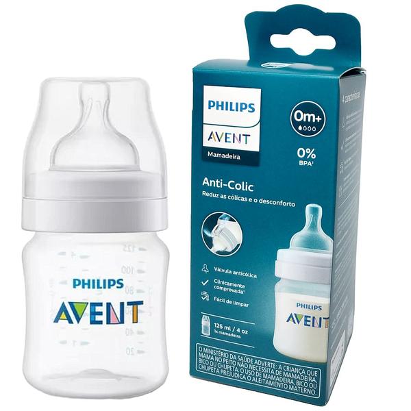 Imagem de Mamadeira Transparente Philips Avent 125ml Bico 1