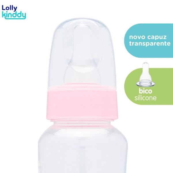 Imagem de Mamadeira Zoo Rosa 250ml 1060-01F Lolly Kinddy