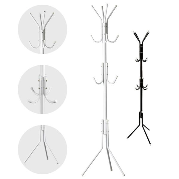 Mancebo Cabideiro De Chão Porta Roupas 12 Ganchos Bolsa Casaco Chapéu - KONTUZ