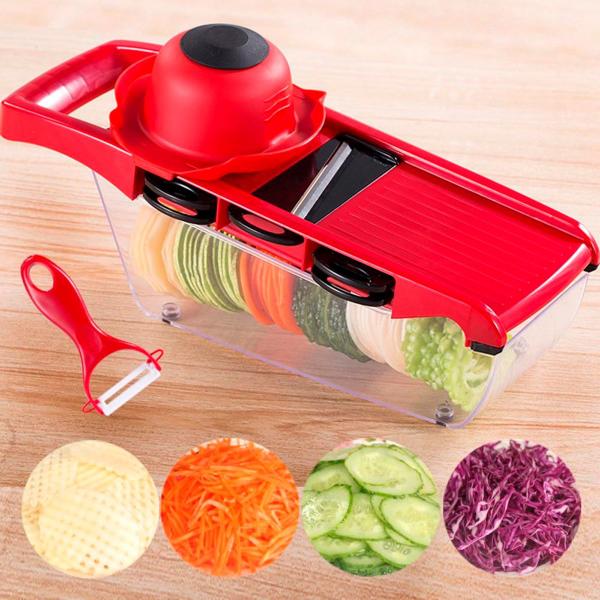 Mandolina Picador E Ralador De Alimentos Perfeito Para Cortes Finos - BIVENA Imagem de Mandolina Picador E Ralador De Alimentos Perfeito Para Cortes Finos