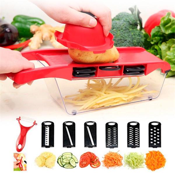 Mandolina Picador E Ralador De Alimentos Perfeito Para Cortes Finos - BIVENA Imagem de Mandolina Picador E Ralador De Alimentos Perfeito Para Cortes Finos