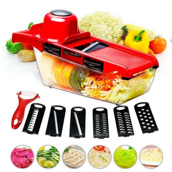 Mandolina Picador E Ralador De Alimentos Perfeito Para Cortes Finos - BIVENA Imagem de Mandolina Picador E Ralador De Alimentos Perfeito Para Cortes Finos
