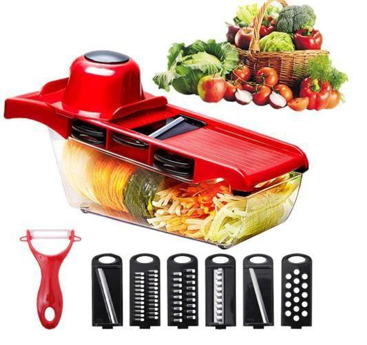 Imagem de Mandoline Slicer Nicer Fatiador Cortador De Legumes 6 Em 1