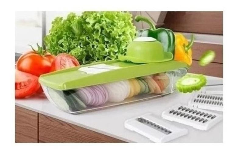 Imagem de Mandoline Slicer Nicer Fatiador Cortador De Legumes 6 Em 1