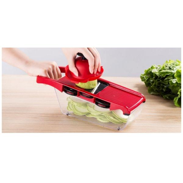 Imagem de Mandoline Slicer Nicer Fatiador Cortador De Legumes 6 Em 1