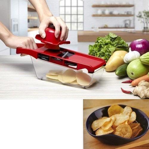 Imagem de Mandoline Slicer Nicer Fatiador Cortador De Legumes 6 Em 1