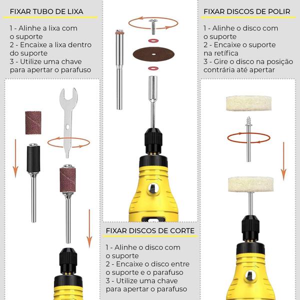 Imagem de Mandril De Aperto Rápido Para Retífica Dremel 105 Acessórios