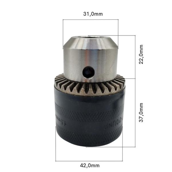 Imagem de Mandril Leve 13mm 1/2" Compatível com Furadeira Ford FP-M-1 750W