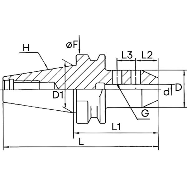 Imagem de mandril porta barra bt40 20 mm