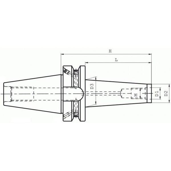 Imagem de Mandril Porta Fresa BT40 Roscado M16 L=75 mm - JG TOOLS