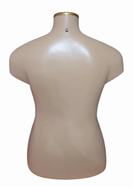 Imagem de Manequim feminino (Busto Plus size GG) bege com tampa + pedestal H Golden.