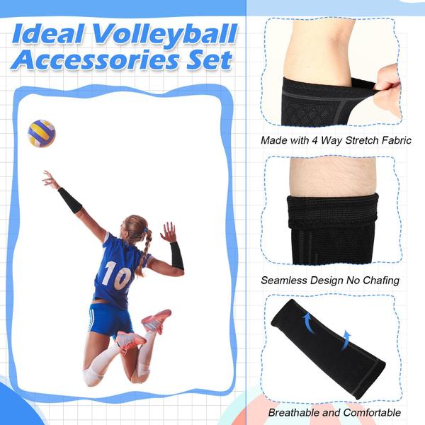 Imagem de Mangas de braço de voleibol Hanaive Athletic Compression, 3 pares