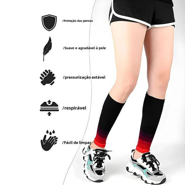 Imagem de Mangas de Compressão para Panturrilha (20-30 mmHg) - Unissex - Ideal para Corrida e Maratona