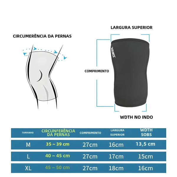 Imagem de Mangas de Joelho de Neoprene 7mm - Suporte de Compressão para Agachamento e Levantamento