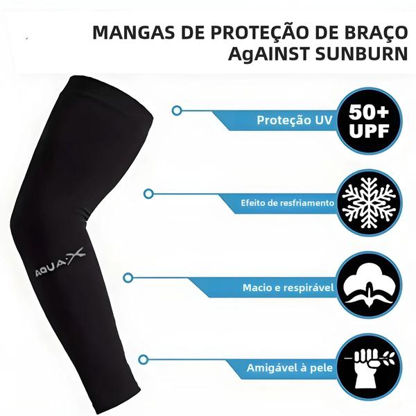 Mangas de Proteção UV Respiráveis - 3 Pares para Esportes e Atividades ao Ar Livre Imagem de Mangas de Proteção UV Respiráveis - 3 Pares para Esportes e Atividades ao Ar Livre