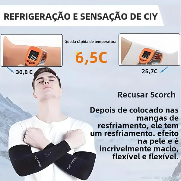 Mangas de Proteção UV Respiráveis - 3 Pares para Esportes e Atividades ao Ar Livre Imagem de Mangas de Proteção UV Respiráveis - 3 Pares para Esportes e Atividades ao Ar Livre