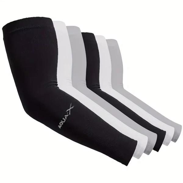 Mangas de Proteção UV Respiráveis - 3 Pares para Esportes e Atividades ao Ar Livre Imagem de Mangas de Proteção UV Respiráveis - 3 Pares para Esportes e Atividades ao Ar Livre