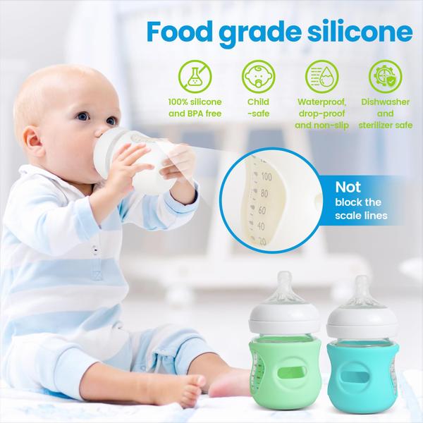 Imagem de Mangas de silicone para frasco de vidro Philips Avent, 120 ml, pacote com 4