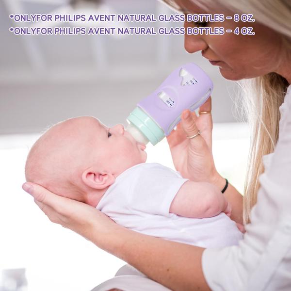 Imagem de Mangas de silicone para mamadeira de vidro natural Philips AVENT