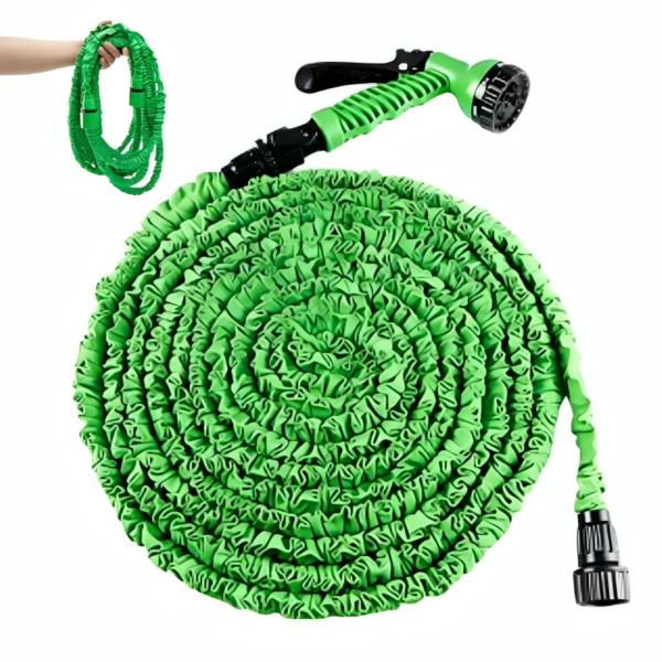 Mangueira 30m Retrátil de Jardim com Pistola de 6 Tipos de Jato - FSS Variedades Imagem de Mangueira 30m Retrátil de Jardim com Pistola de 6 Tipos de Jato