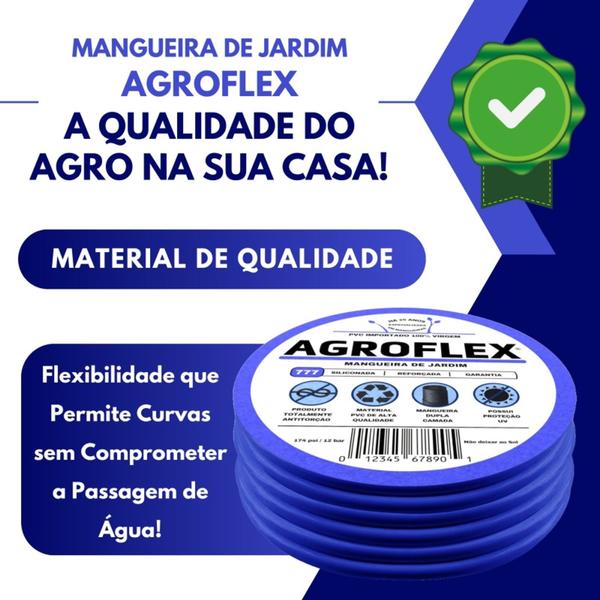 Imagem de Mangueira AgroFlex 100Metros com Kit Conjunto Tramontina