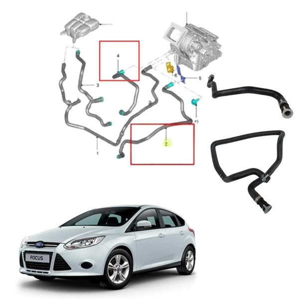 Imagem de Mangueira Ar Quente Entrada E Saída Ford Focus 1.6 13/19 Org