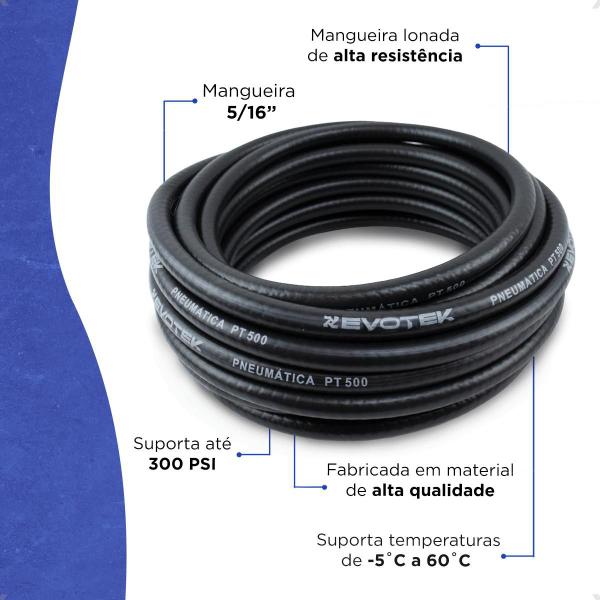 Imagem de Mangueira De Ar 10m 5/16 500psi Para Compressor