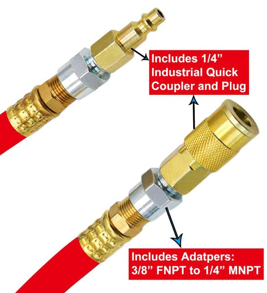 Imagem de Mangueira de ar YOTOO Compressor de ar híbrido de 1/2 polegada x 50 pés 300 PSI