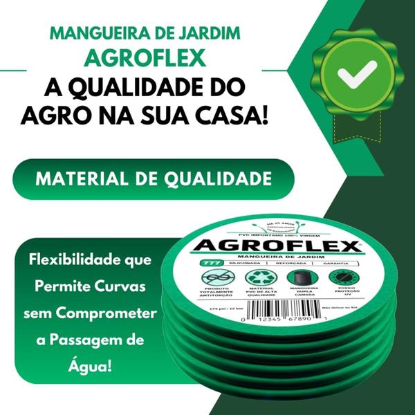 Imagem de Mangueira de Casa AgroFlex 50 Metros com Suporte Tramontina