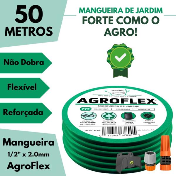 Imagem de Mangueira de Casa AgroFlex 50 Mt com Suporte Tramontina