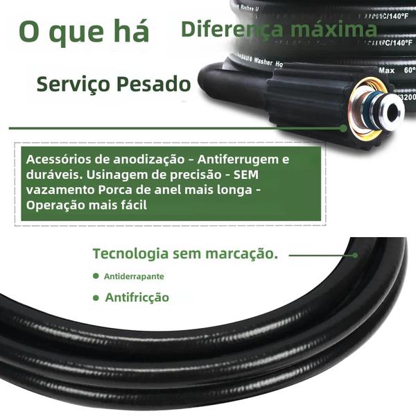 Imagem de Mangueira de Extensão para Lavadora de Alta Pressão Karcher, Elitech, Interskol e Huter - Conector M22-14/15