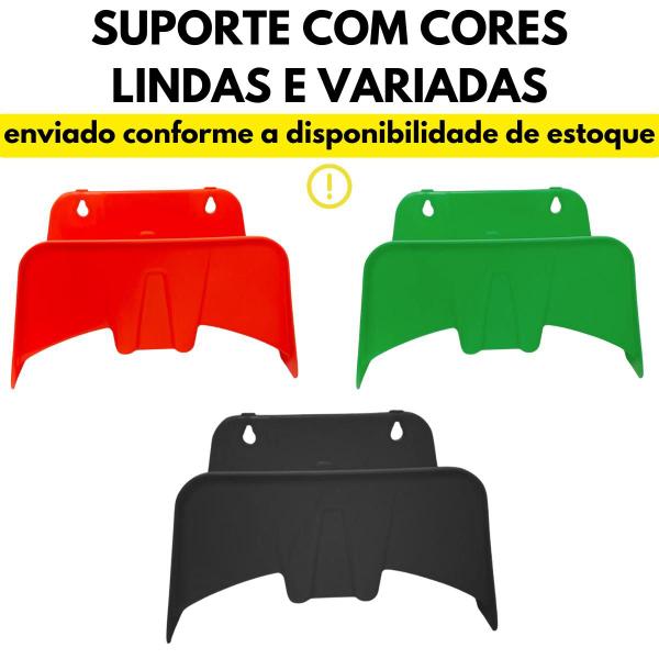 Imagem de Mangueira de Jardim 20 Metros Grossa 1/2'' Resistente Reforçada Flexivel Forte Kit Completo Suporte de Parede Enrolador