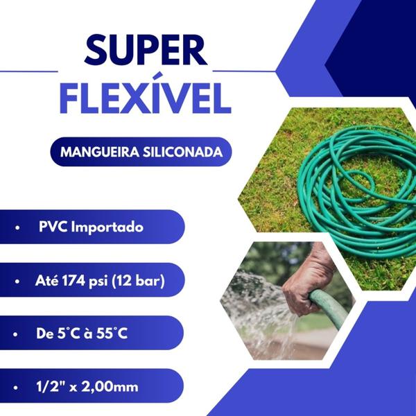 Imagem de Mangueira de Jardim AgroFlex 20 Metros + Esguicho Tramontina