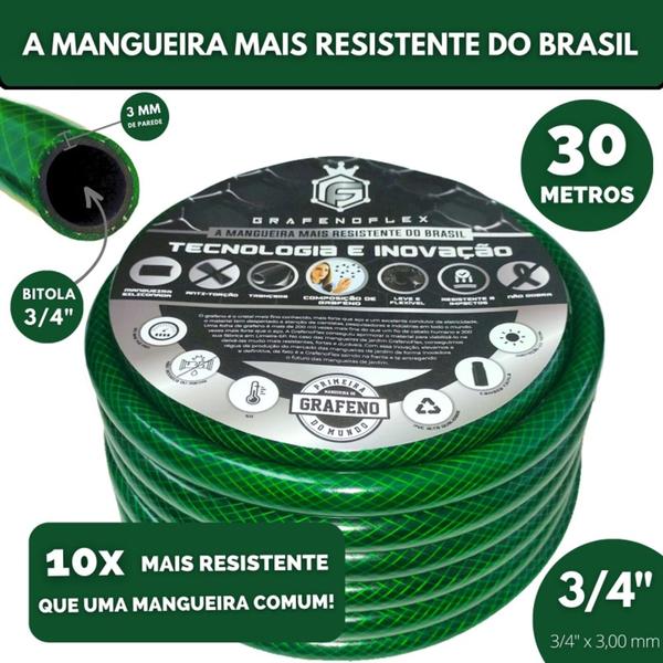 Imagem de Mangueira de Jardim Alta Pressão 3/4" x 3,00 mm 30 M - GrafenoFlex