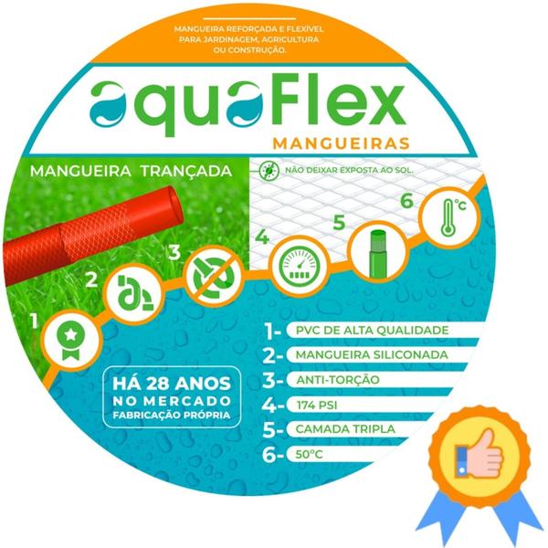 Imagem de Mangueira de Jardim AquaFlex Trançada Antitorção 10Mt.