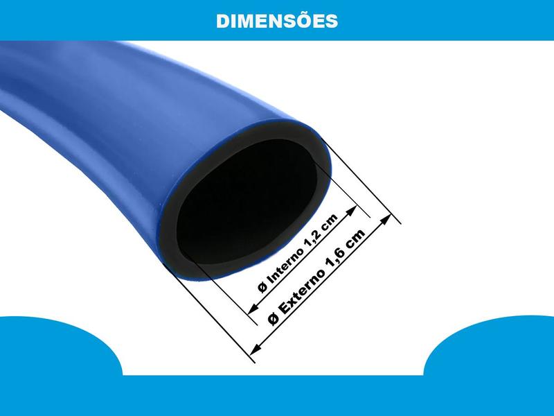 Imagem de Mangueira De Jardim Azul Pet Tubo Em Pvc 1/2"X 2mm 15 Metros