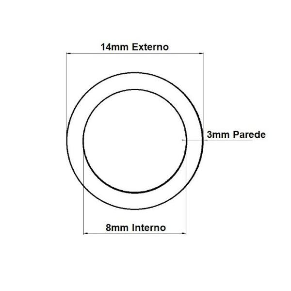 Imagem de Mangueira de Silicone 207 Atóxica Flexível 8mm x 14mm 1mt