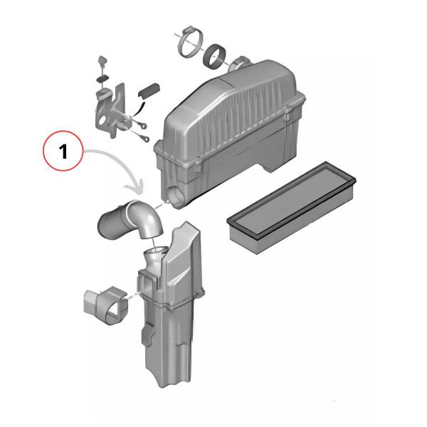 Imagem de Mangueira Filtro Ar Citroen C3 Aircross Peugeot 208 12 2017