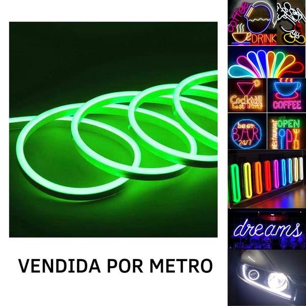 Imagem de Mangueira Fita LED Neon Flex 12V Verde Metro IP67