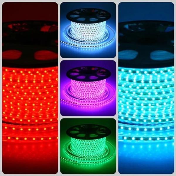 Mangueira Fita Led Rgb 51 Metros + 3 Controladores + Fonte - k1mstore Imagem de Mangueira Fita Led Rgb 51 Metros + 3 Controladores + Fonte