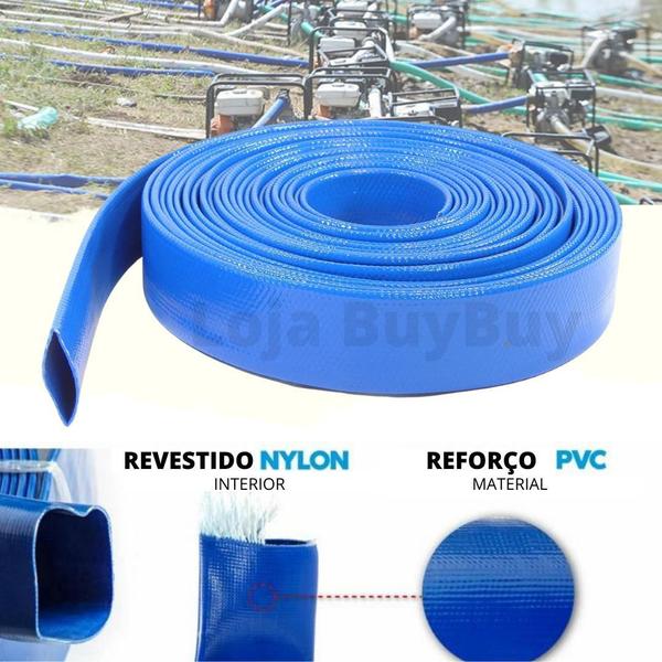 Imagem de Mangueira Flat Pvc Flexivel 2 Polegadas 25Mt Para Lama Agua