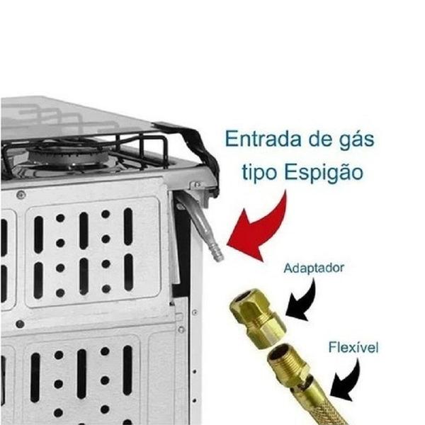 Imagem de Mangueira Flexível De Cobre P/ Gás 0,60m Fogão + Adaptador