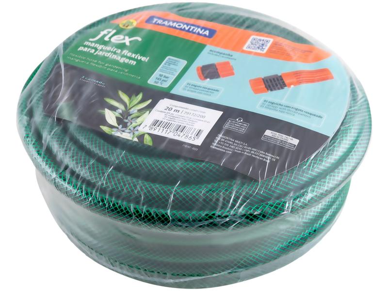 Mangueira Flexível Tramontina 20m Flex 79172200 - Engate Rosqueado com Esguicho