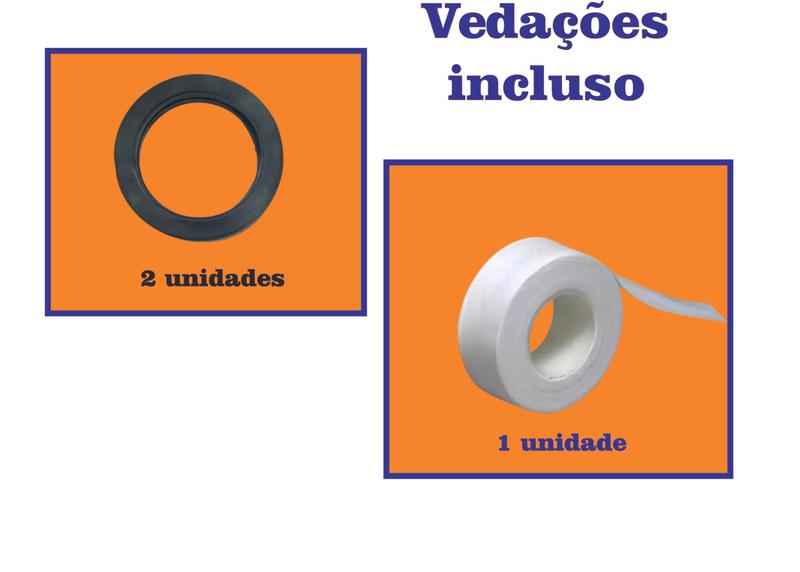 Imagem de Mangueira Gas Encanado Varios Tamanhos Instalação Completa 0,80m