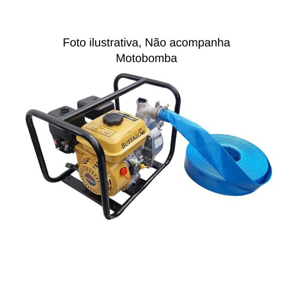 Imagem de Mangueira Irrigação Descarga Motobomba Chata 2 Pol X 10 M