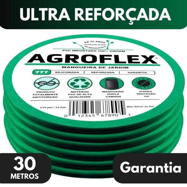 Imagem de Mangueira Jardim Agroflex 30 Mt + Kit Esguicho Tramontina