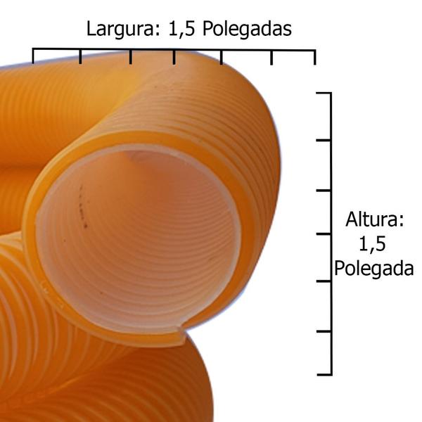 Imagem de Mangueira Laranja Para Aspiração De Piscinas Com Bocais - iGUi e Splash Piscinas