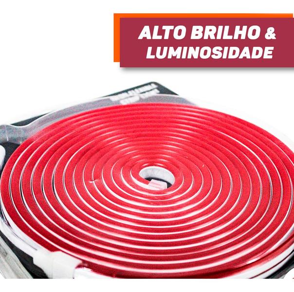 Imagem de Mangueira Led Flexivel 6x12 12v Vermelho Neon Decorações