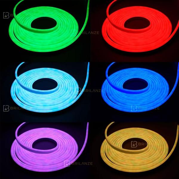 Imagem de Mangueira Led Neon Rgb Colorida 18m Controle Fonte 110V