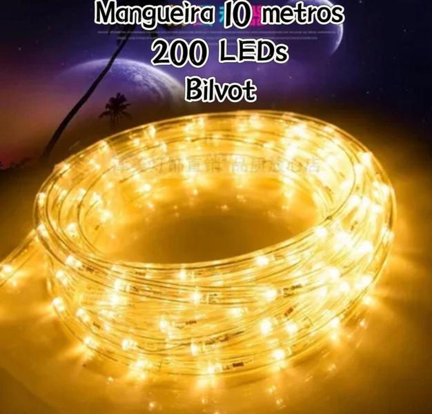 Mangueira Led Redonda 10 Metros 200 Leds Pisca Pisca 8 funções, Bivolt Decoração Iluminação Natal - bijoprata Imagem de Mangueira Led Redonda 10 Metros 200 Leds Pisca Pisca 8 funções, Bivolt Decoração Iluminação Natal